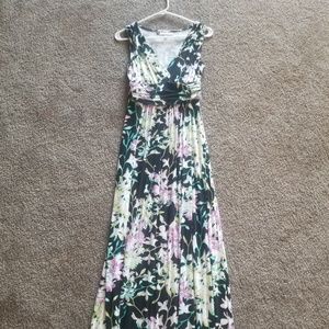 Jennifer Lopez Floral Print Long Maxi Dress